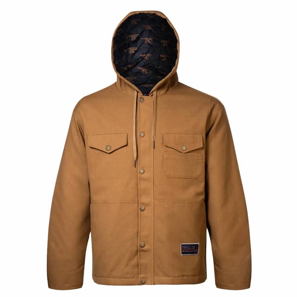 NEW TROLL CO. men's toro insulated canvas jacket in saddle